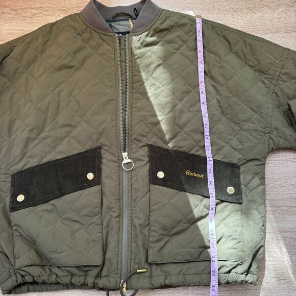 Barbour Bowhill Quilted Jacket in Army Green 4 - Picture 8 of 13